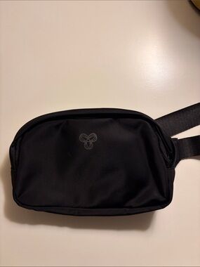 Aritzia Black Waist Bag with Subtle Logo